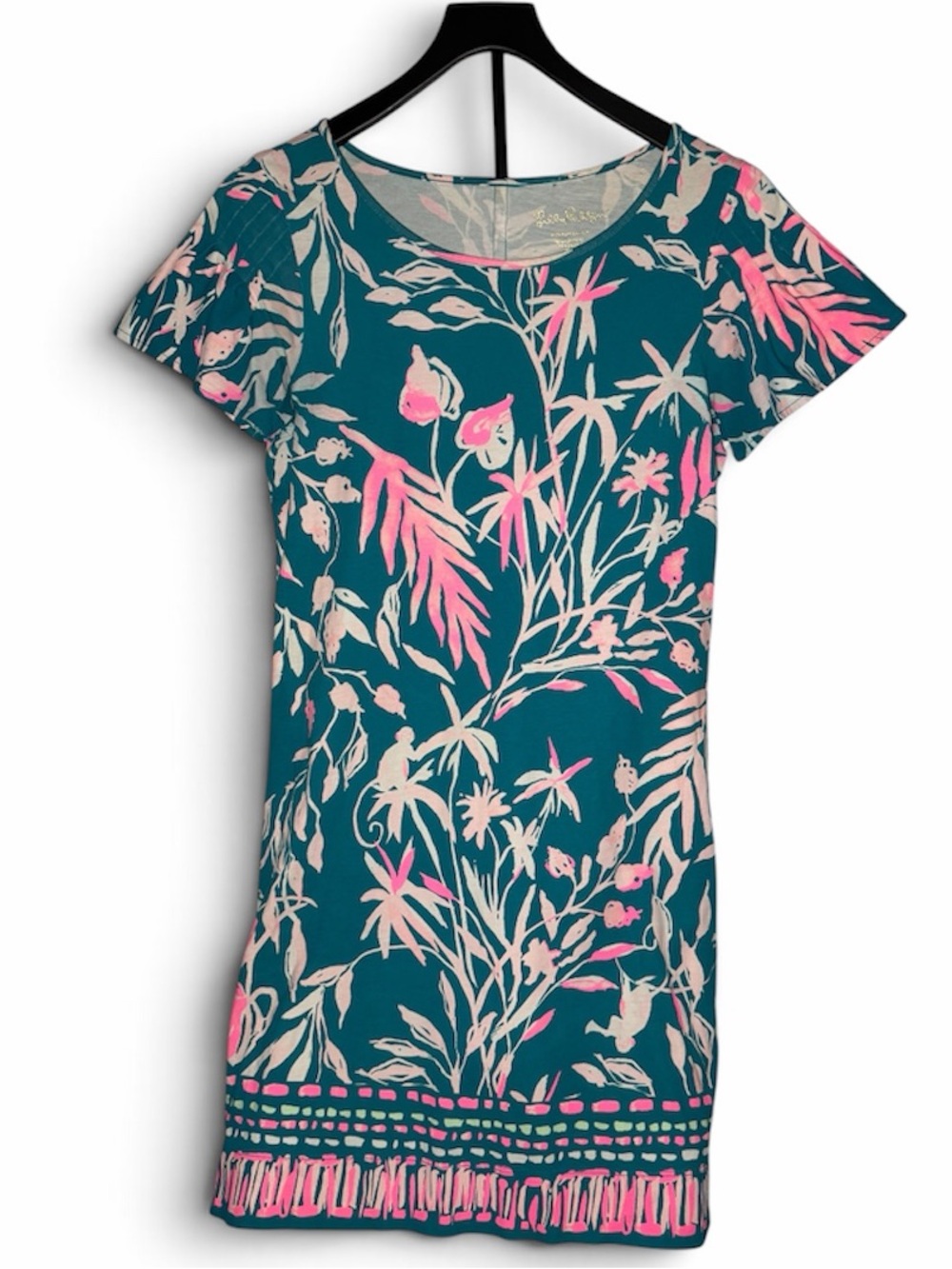 Lilly Pulitzer Marah Tidal Wave Prime Time Teal Dress Sz. S